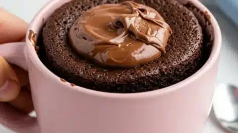 Delicious Nutella Mug Cake ready in minutes