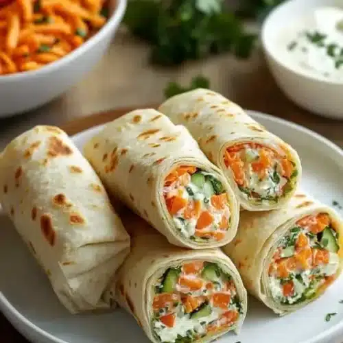 Colorful vegetable tortilla roll ups filled with fresh veggies and served on a plate.