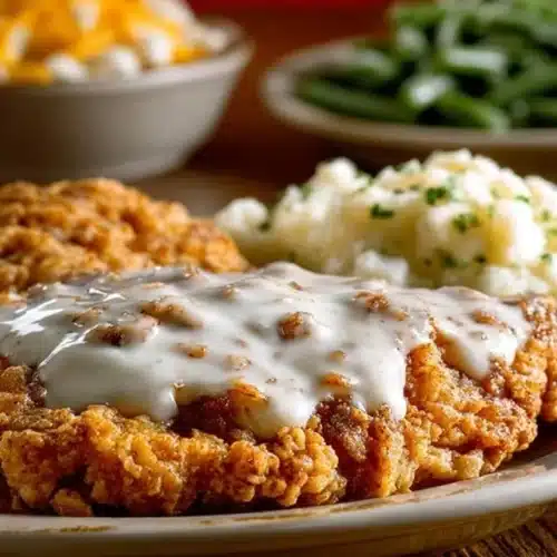 Delicious Country Fried Chicken served with sides at Texas Roadhouse