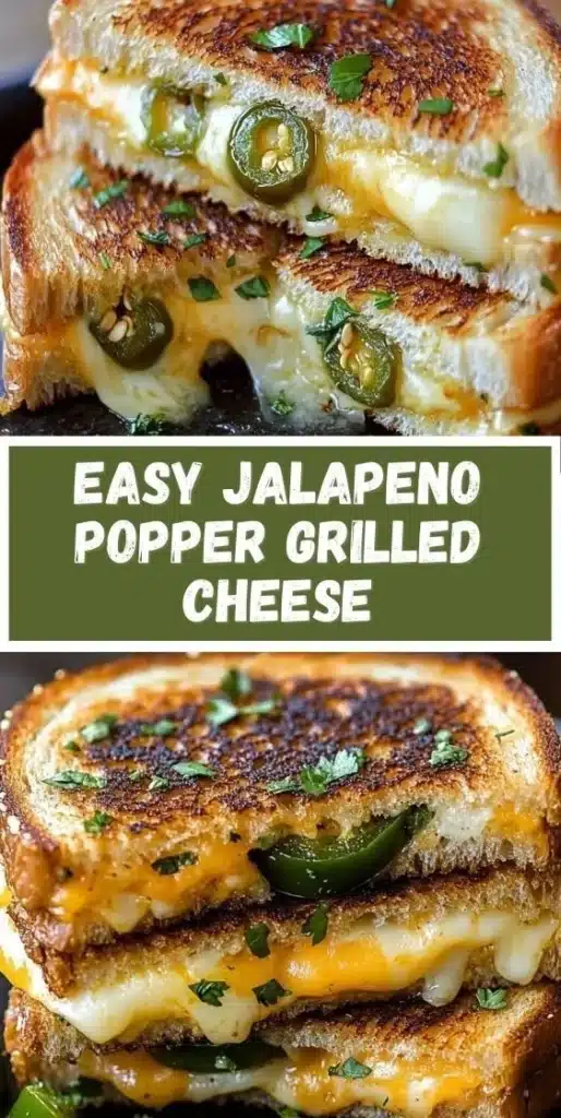 Delicious jalapeno popper grilled cheese sandwich with melted cheese and jalapenos
