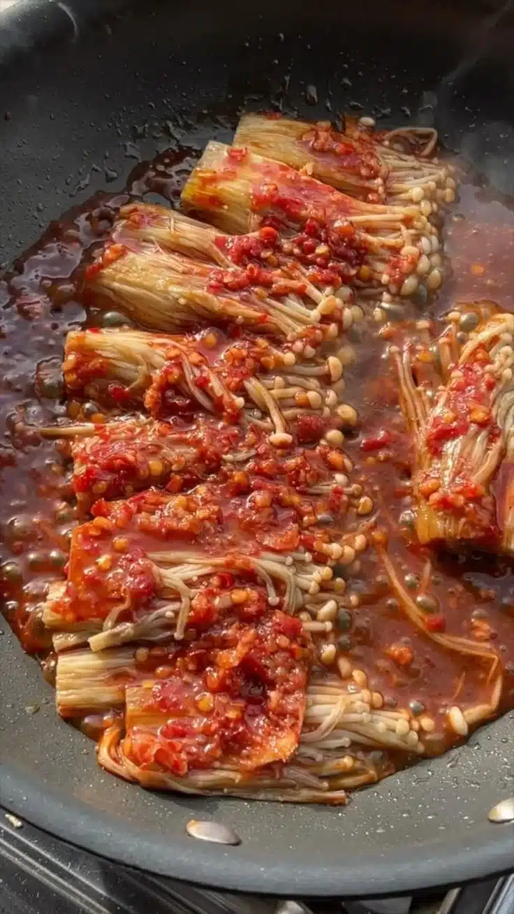Harissa Enoki Mushrooms