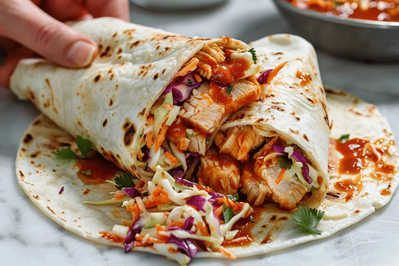 BBQ Chicken Coleslaw Wraps: Easy Crunchy Lunch Recipe 2 image 1779220347318