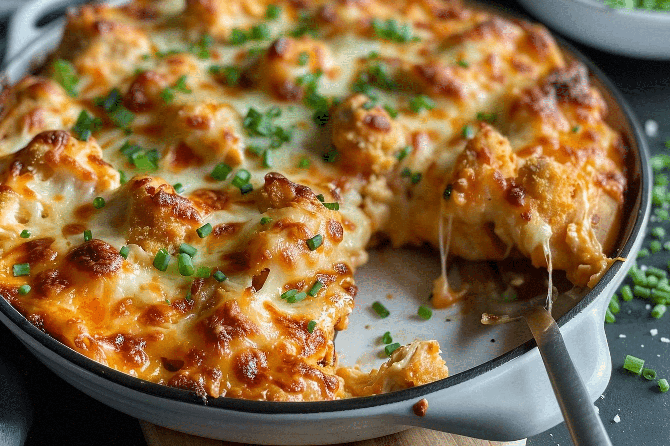 Easy Buffalo Chicken Casserole | Cheesy Baked Dinner Recipe