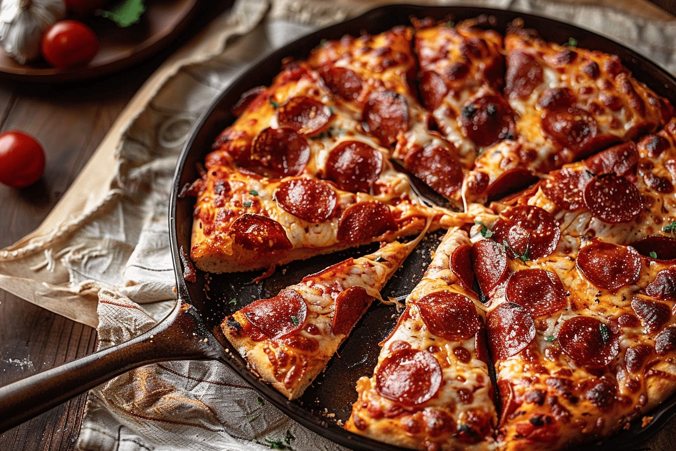 Best Skillet Pizza Recipe | Easy Crispy Homemade Pizza