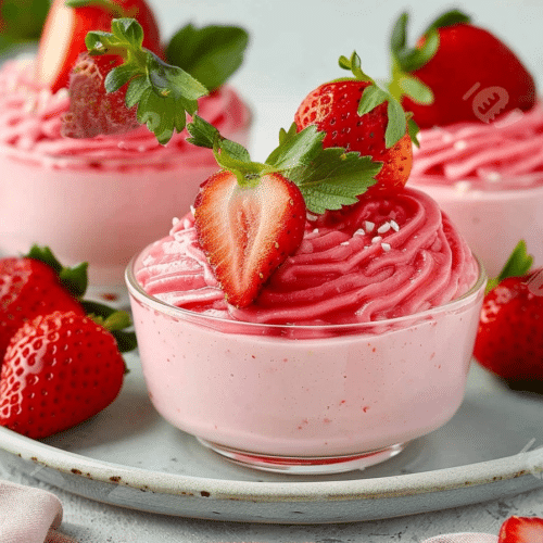 Easy Strawberry Mousse: Light Creamy Fresh Dessert