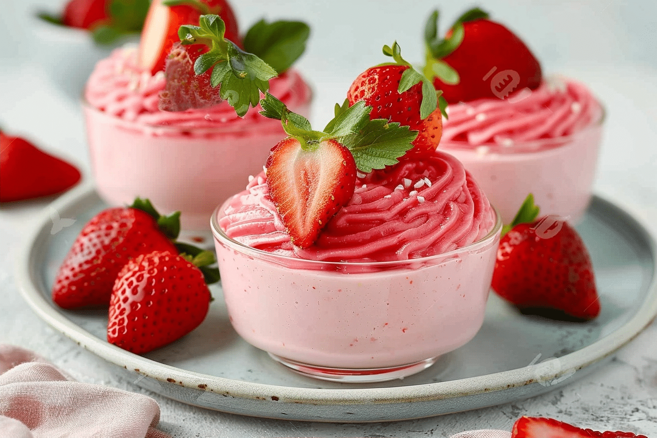 Easy Strawberry Mousse: Light Creamy Fresh Dessert