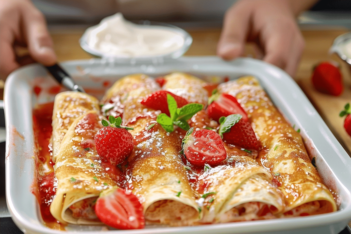 Strawberry Pie Enchiladas | Easy Creamy Dessert Recipe 2 image 1779229711637