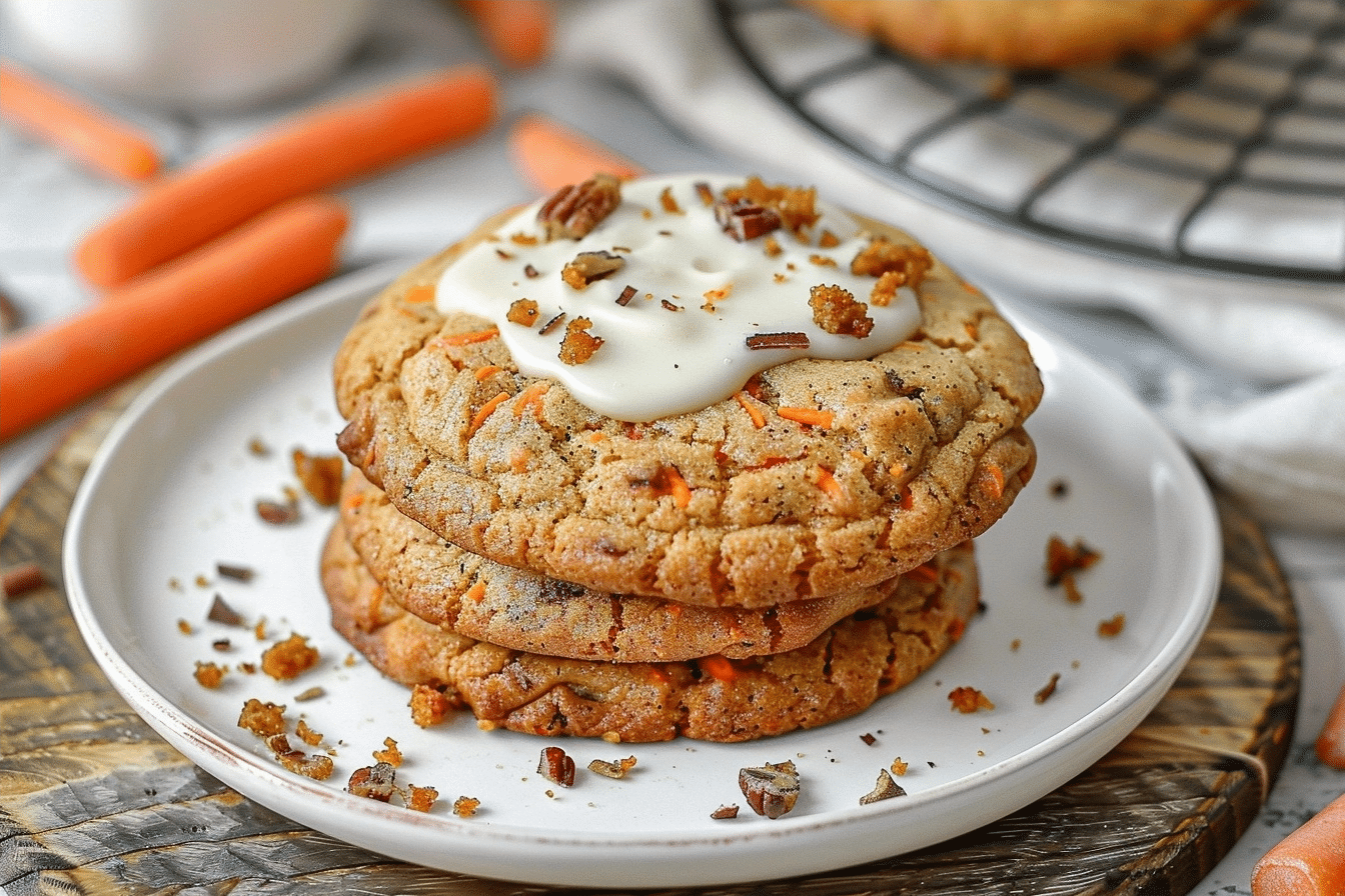 Crumbl Carrot Cake Cookies | Easy Copycat Bakery Recipe