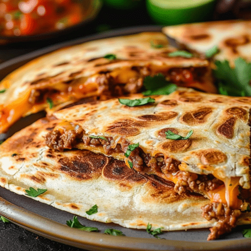 Cheesy Ground Beef Quesadillas - 20 Minute Dinner 3 Cheesy Ground Beef Quesadillas - 20 Minute Dinner