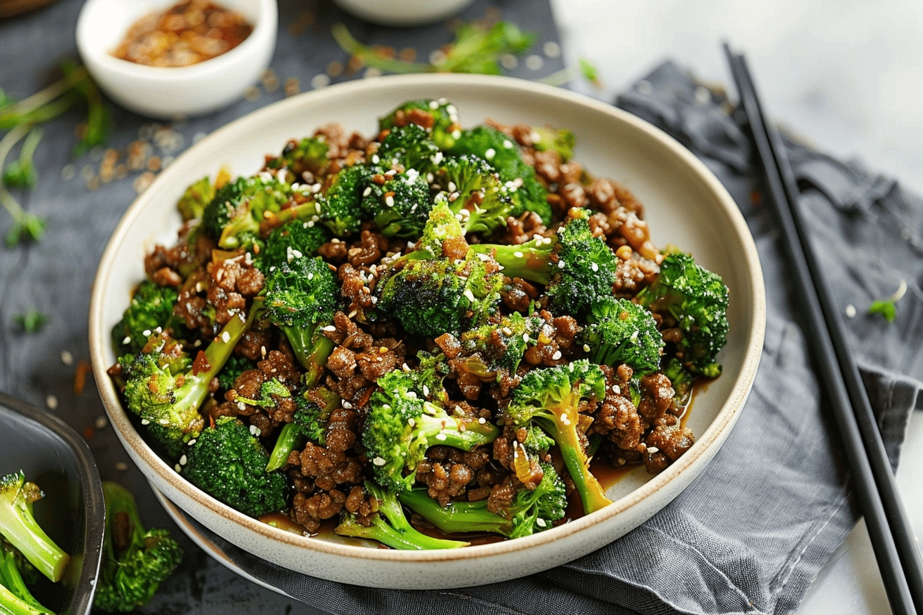 Easy Ground Beef and Broccoli | Quick Healthy Dinner Recipe