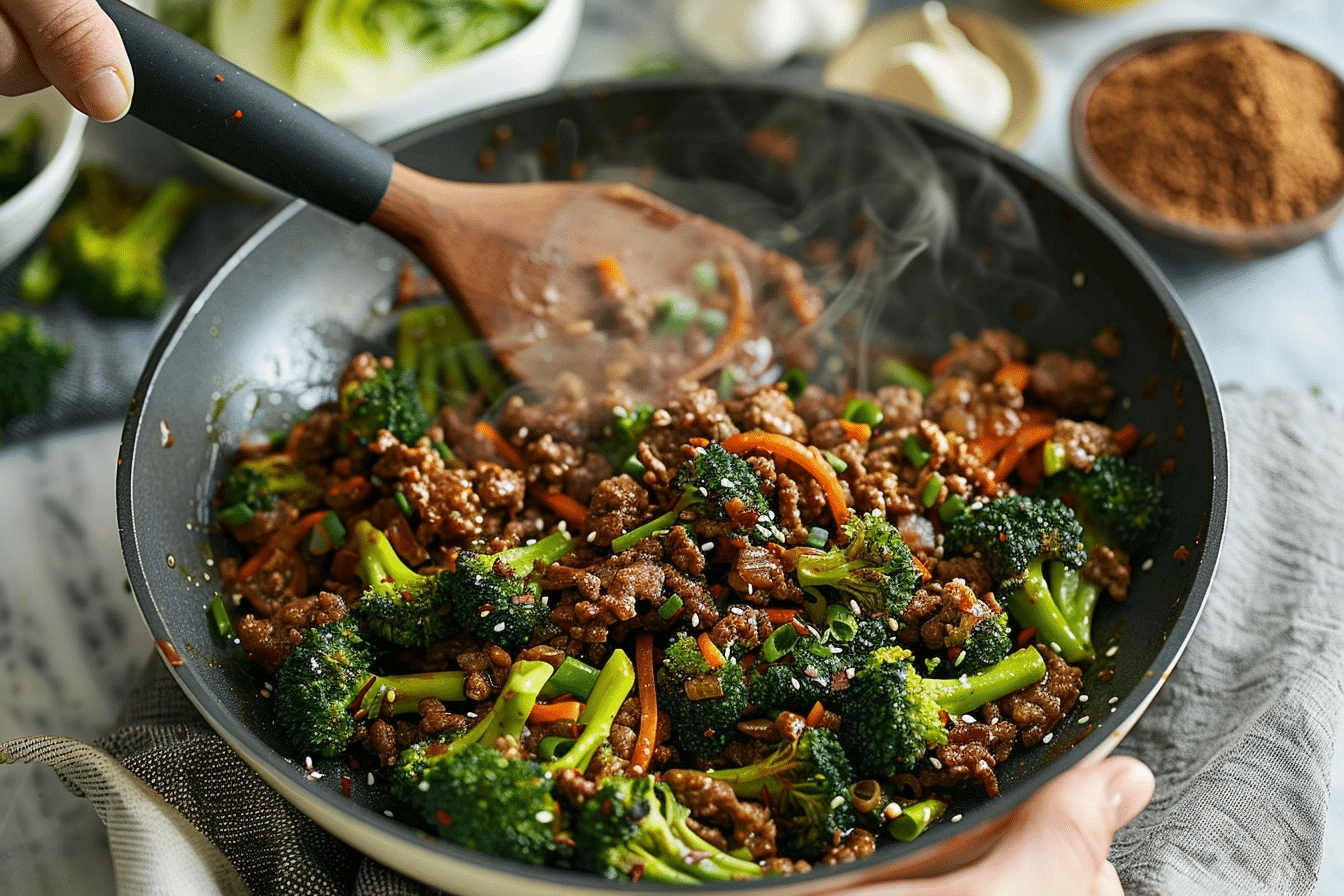 Easy Ground Beef and Broccoli | Quick Healthy Dinner Recipe 2 image 1779376449102