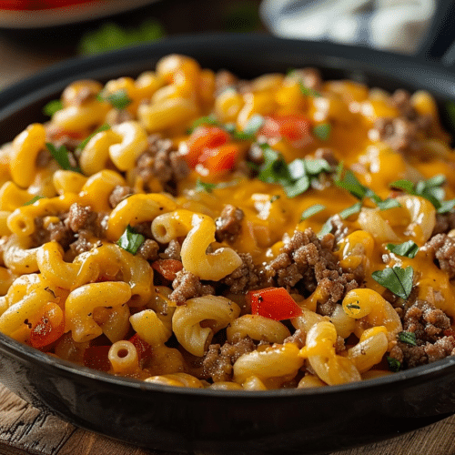 One Pan Cheeseburger Macaroni | Easy Comfort Food Dinner