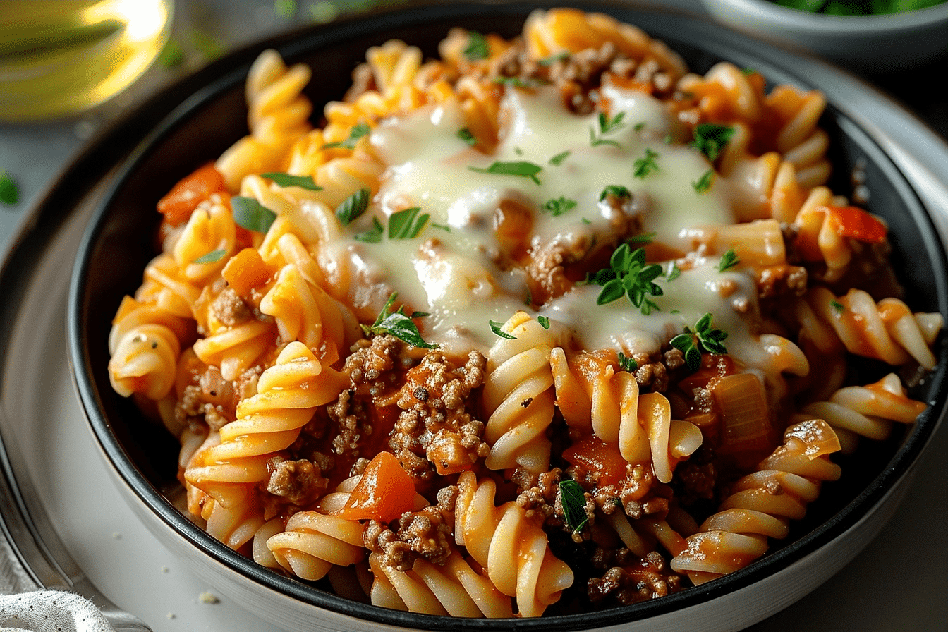 Creamy Rotel Pasta with Ground Beef | Easy Spicy Dinner