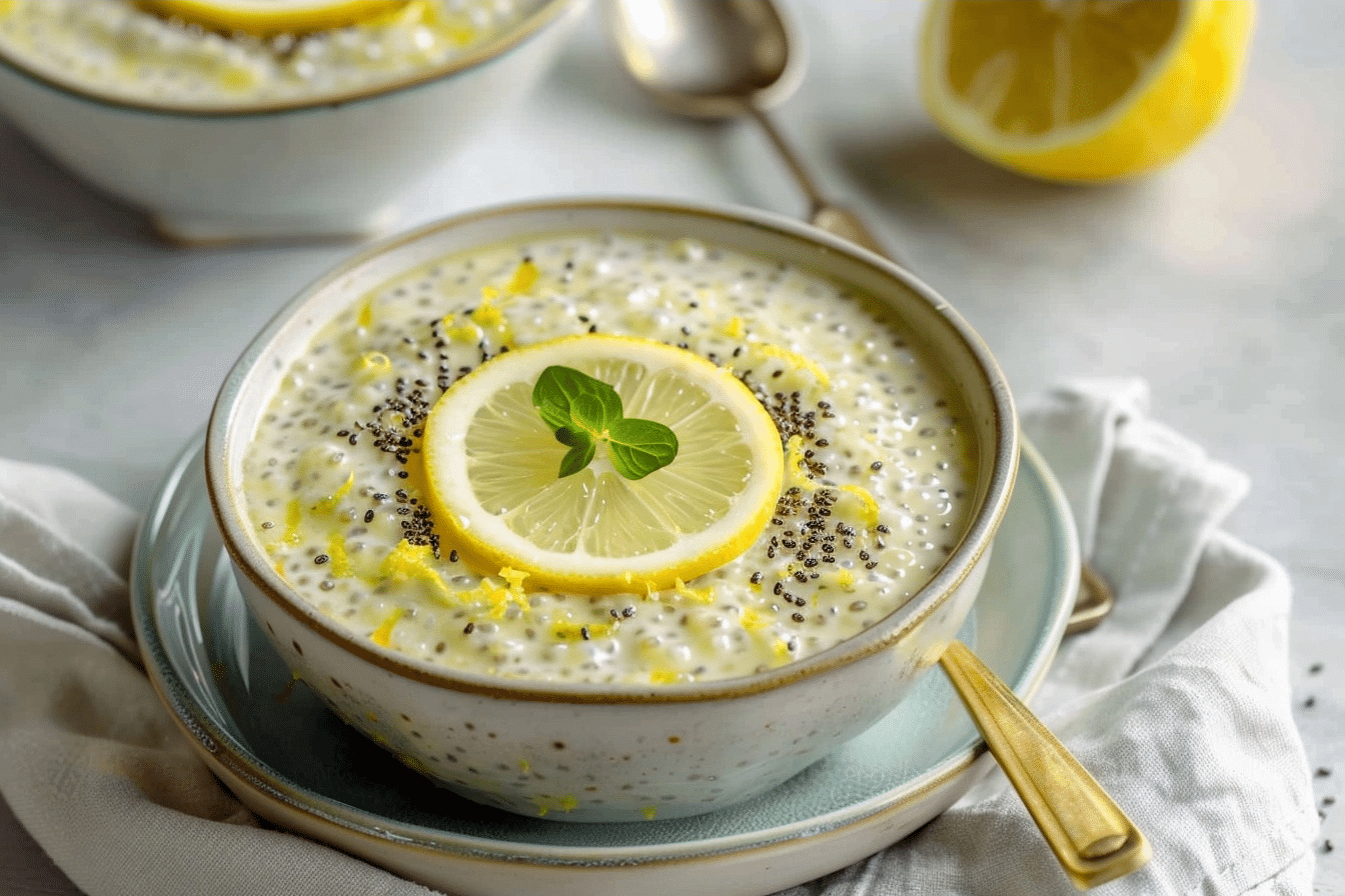 Healthy Lemon Chia Seed Pudding| Easy High Protein Breakfast