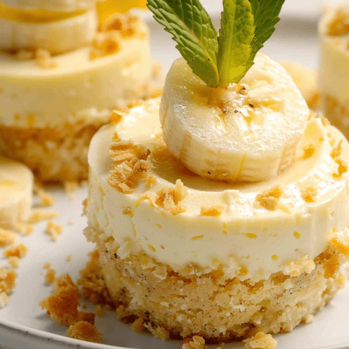Mini Banana Cheesecakes: Walnut Oat Crust Cups Recipe 3 Mini Banana Cheesecakes: Walnut Oat Crust Cups Recipe