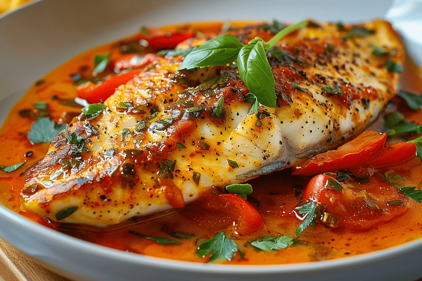 Tilapia with Pepper Sauce: Oven-Baked Simple Recipe