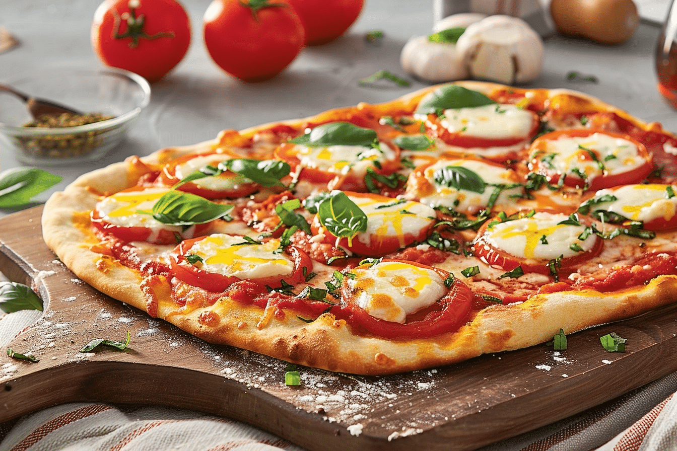 Flatbread Pizza Margherita: Quick Classic Tomato Basil Pie