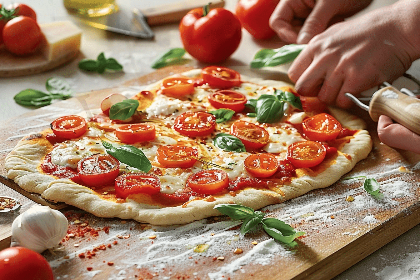 Flatbread Pizza Margherita: Quick Classic Tomato Basil Pie 2 image 1779817780716