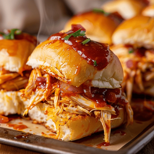Shredded Chicken BBQ Sliders for Easy Party Sandwiches