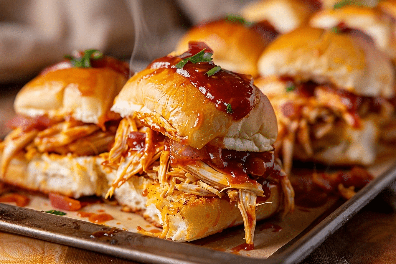 Shredded Chicken BBQ Sliders for Easy Party Sandwiches