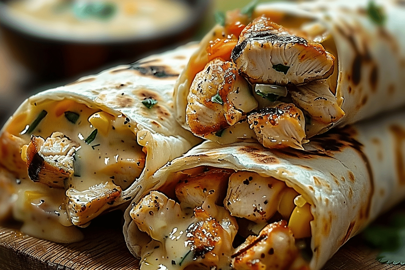 Cheesy Garlic Chicken Wraps for Quick Weeknight Dinners