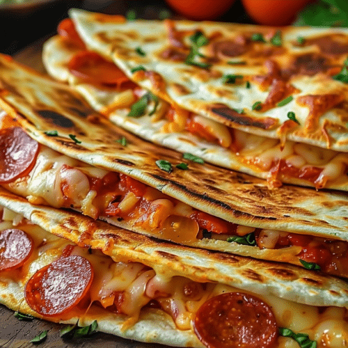 Pepperoni Pizza Quesadillas: Crispy Skillet Quesadilla 3 Pepperoni Pizza Quesadillas: Crispy Skillet Quesadilla