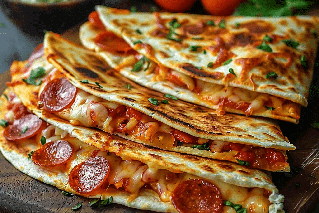 Pepperoni Pizza Quesadillas: Crispy Skillet Quesadilla