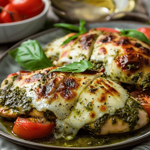 Make The EASIEST Baked Pesto Chicken with Mozzarella 3 Make The EASIEST Baked Pesto Chicken with Mozzarella