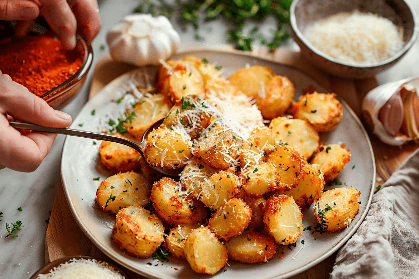 Viral Crispy Garlic Parmesan Crusted Potatoes Recipe Guide 2 image 1780078682043