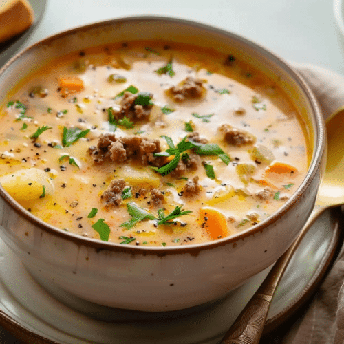 Cheeseburger Soup - Creamy Comfort Dinner for Families 3 Cheeseburger Soup - Creamy Comfort Dinner for Families