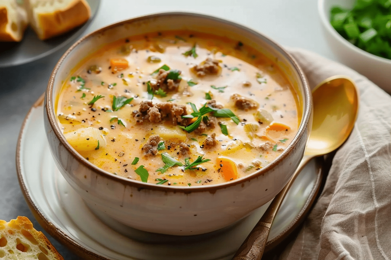 Cheeseburger Soup - Creamy Comfort Dinner for Families