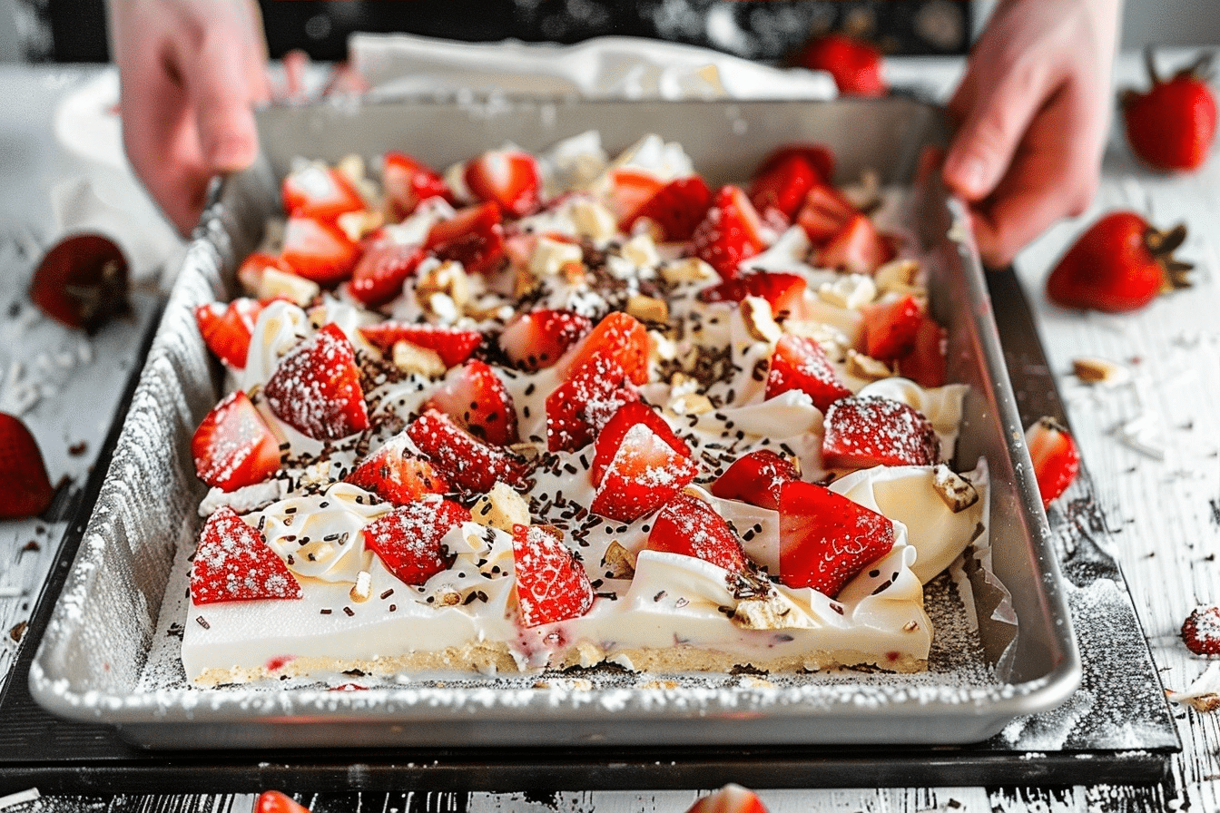 Strawberry Cheesecake Yogurt Bark - Easy Frozen Treat 2 image 1780147146564