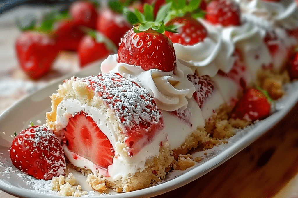 Strawberry Shortcake Cheesecake Rolls: Easy No-Bake Dessert