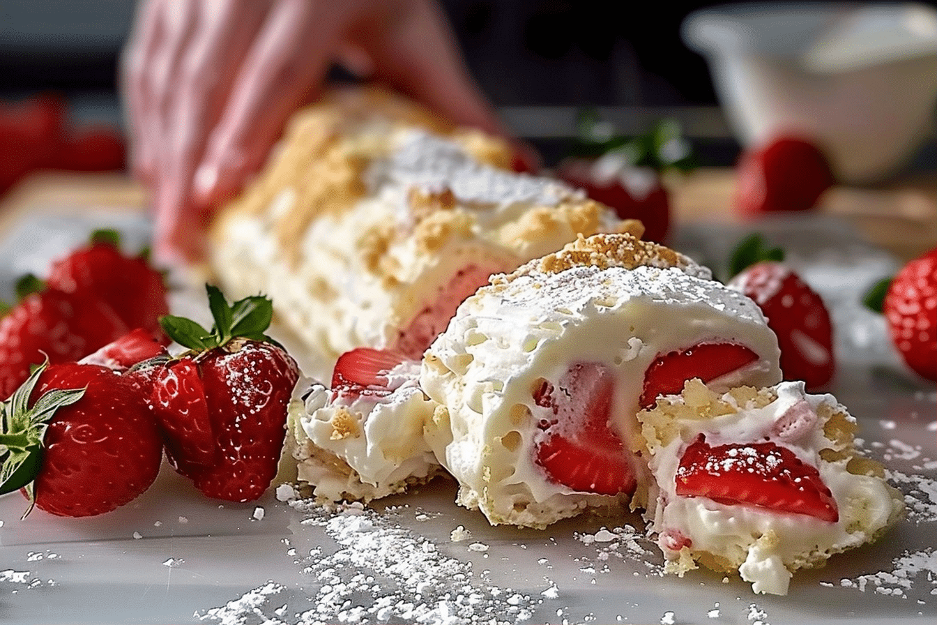 Strawberry Shortcake Cheesecake Rolls: Easy No-Bake Dessert 2 image 1780147184733