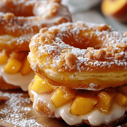 Classic Peach Cobbler Cheesecake Donuts for Summer Baking 3 Classic Peach Cobbler Cheesecake Donuts for Summer Baking