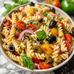Italian Pasta Salad (Vegetarian) - Fresh Rotini Recipe 3 Italian Pasta Salad (Vegetarian) - Fresh Rotini Recipe