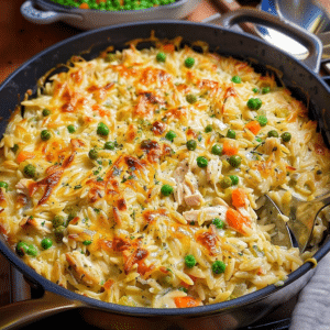Creamy Chicken Pot Pie with Orzo and Shredded Chicken Easy 3 Creamy Chicken Pot Pie with Orzo and Shredded Chicken Easy