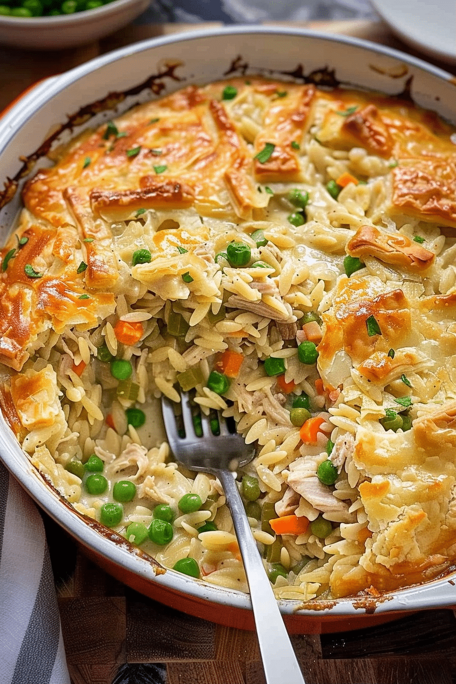 Creamy Chicken Pot Pie with Orzo and Shredded Chicken Easy 2 image 1780164560792