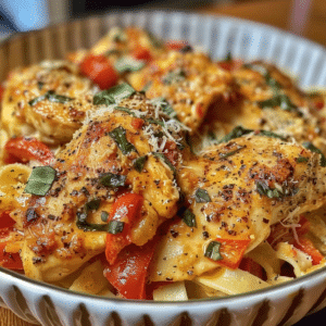 Parmesan roasted red pepper Chicken Creamy Bowtie Pasta 3 Parmesan roasted red pepper Chicken Creamy Bowtie Pasta