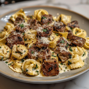 Cracked Garlic Steak Tortellini - Creamy, Rich & Ready Fast! 3 Cracked Garlic Steak Tortellini - Creamy, Rich & Ready Fast!
