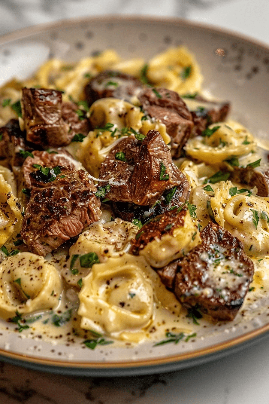 Cracked Garlic Steak Tortellini - Creamy, Rich & Ready Fast! 2 image 1780234048679