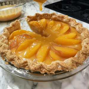 Homemade Peach Custard Pie Recipe and Streusel Topping 3 Homemade Peach Custard Pie Recipe and Streusel Topping