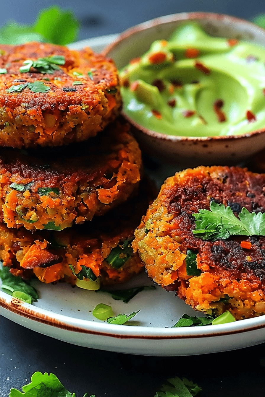 Vegan Sweet Potato Lentil Patties With Avocado Sauce 2 image 1780252604525