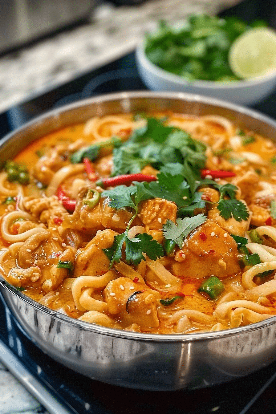 Thai-Inspired Coconut Red Curry Chicken Udon Noodle Skillet 2 image 1780252734988
