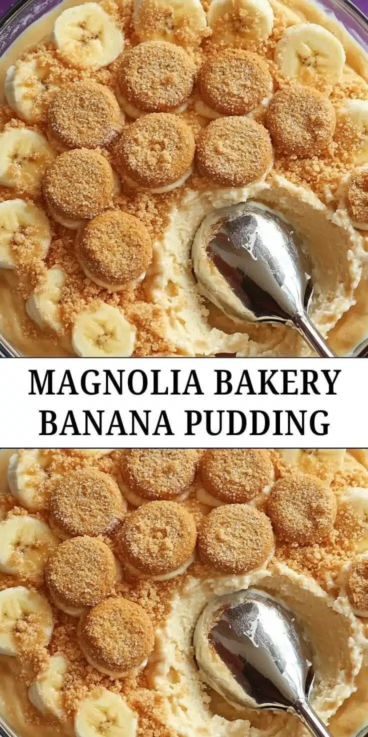 Creamy banana pudding from Magnolia Bakery served in a dessert cup