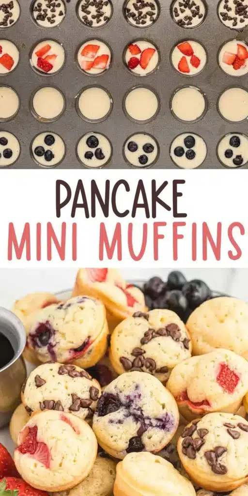 Delicious mini pancake muffins served on a plate