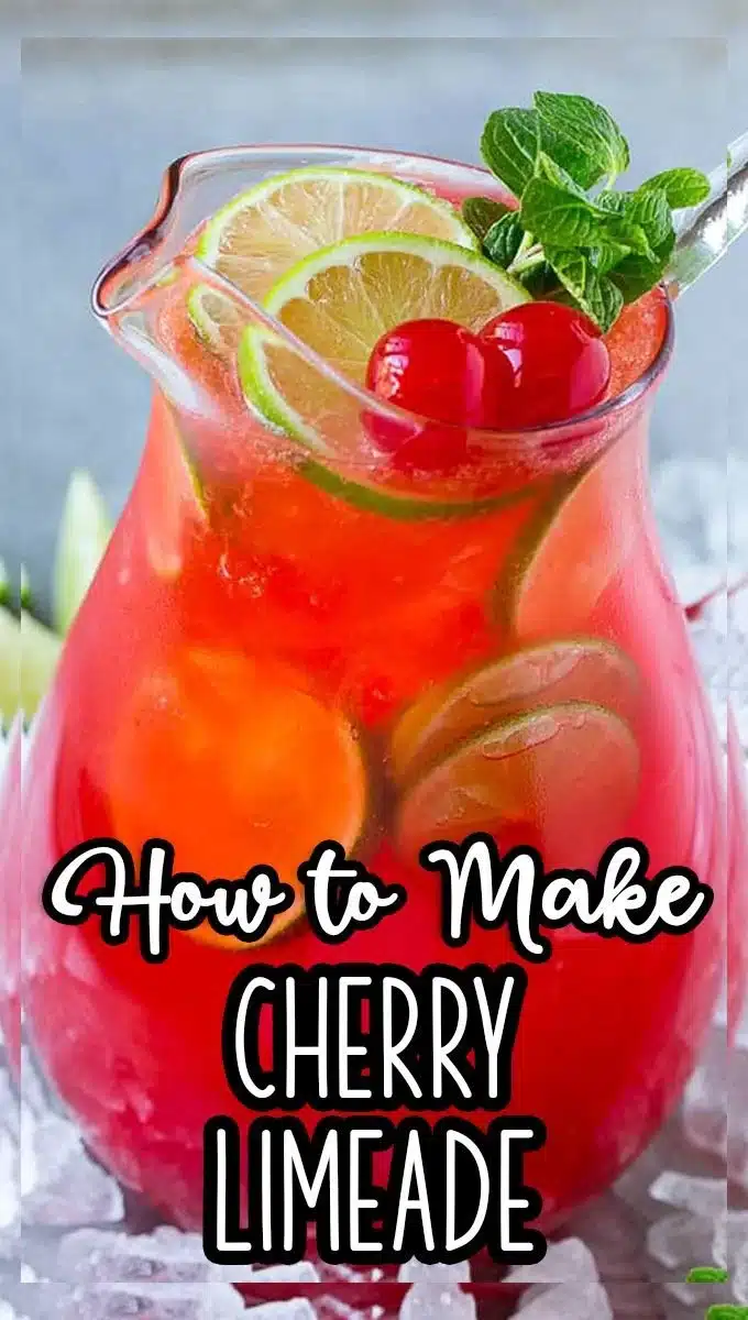 Refreshing Sonic Style Cherry Limeade in a vibrant glass with ice