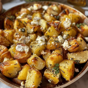 Greek Feta Roasted Potatoes with Lemon Basil and Honey Glaze 3 Greek Feta Roasted Potatoes with Lemon Basil and Honey Glaze