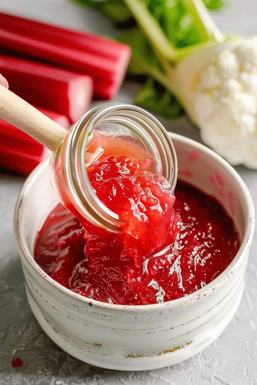Easy Rhubarb Honey Sauce for Ice Cream and Pancakes Quick Recipe 2 image 1780410892947