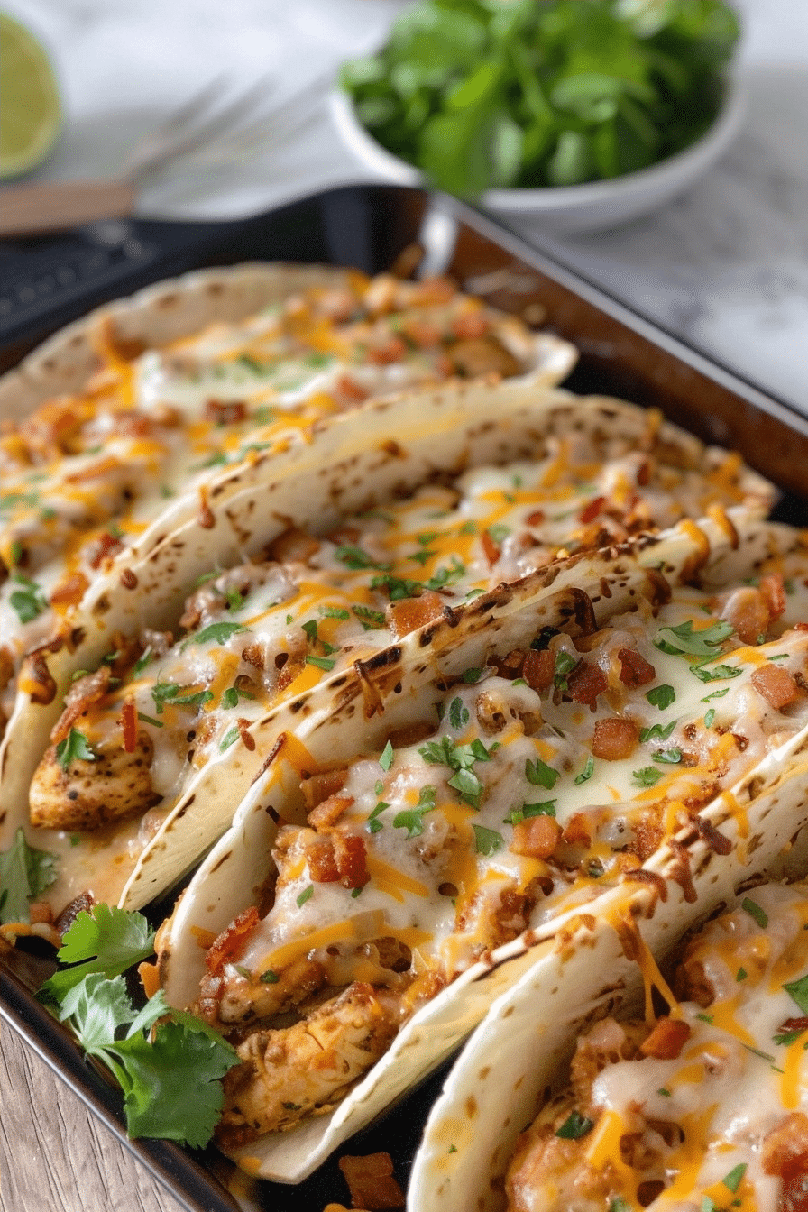 Cheesy Oven-Crispy Chicken Bacon Ranch Tacos - Easy Baked 2 image 1780410969651